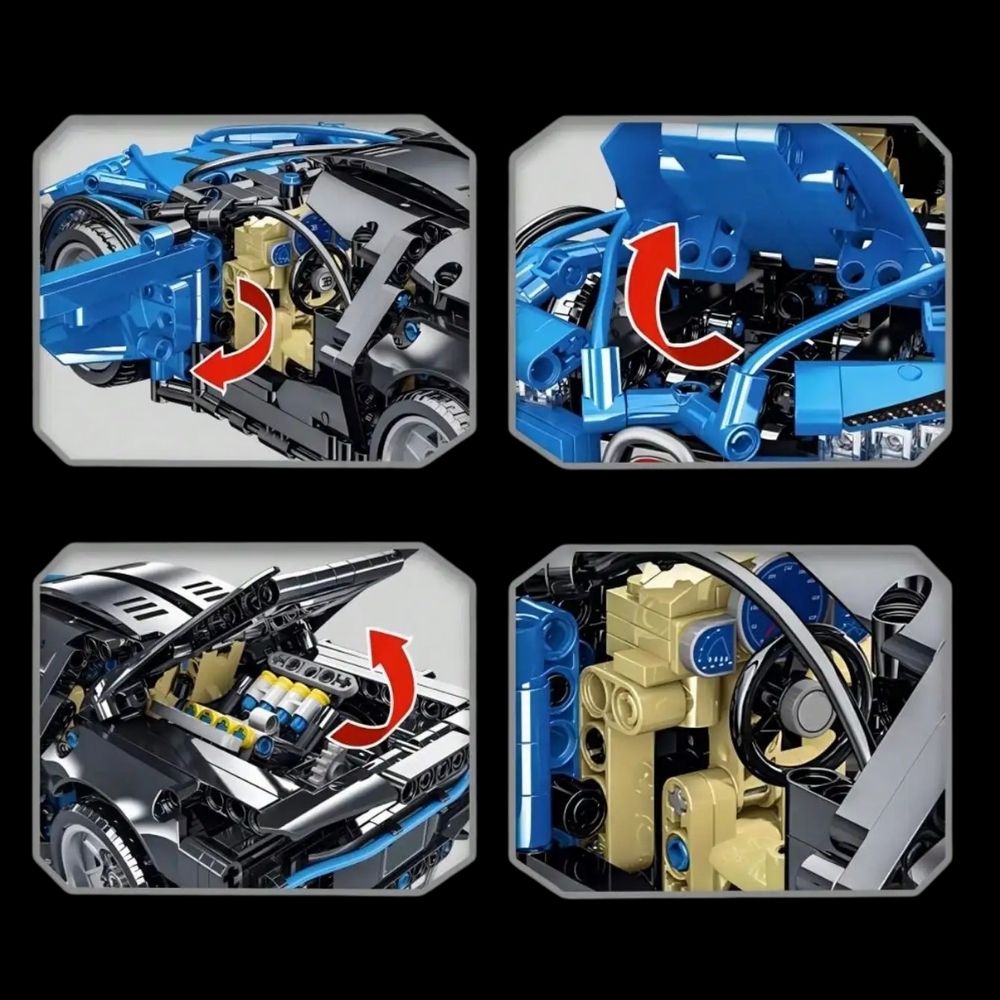 Chiron Süper Car 1/14 - 1300 Parça