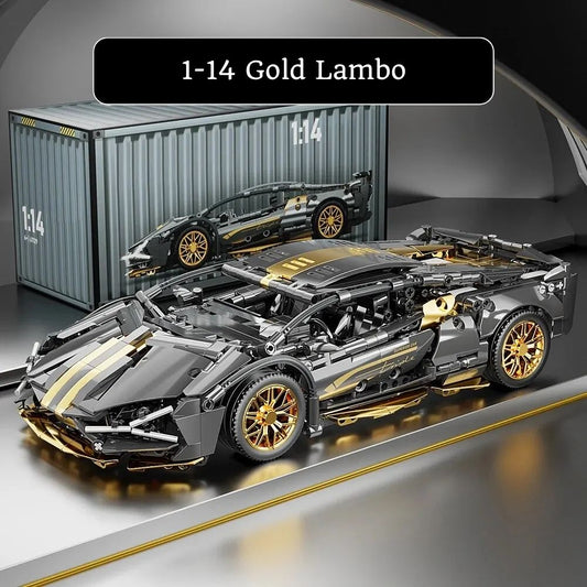 Gold Lambo Süper Car 1/14 - 1280 Parça