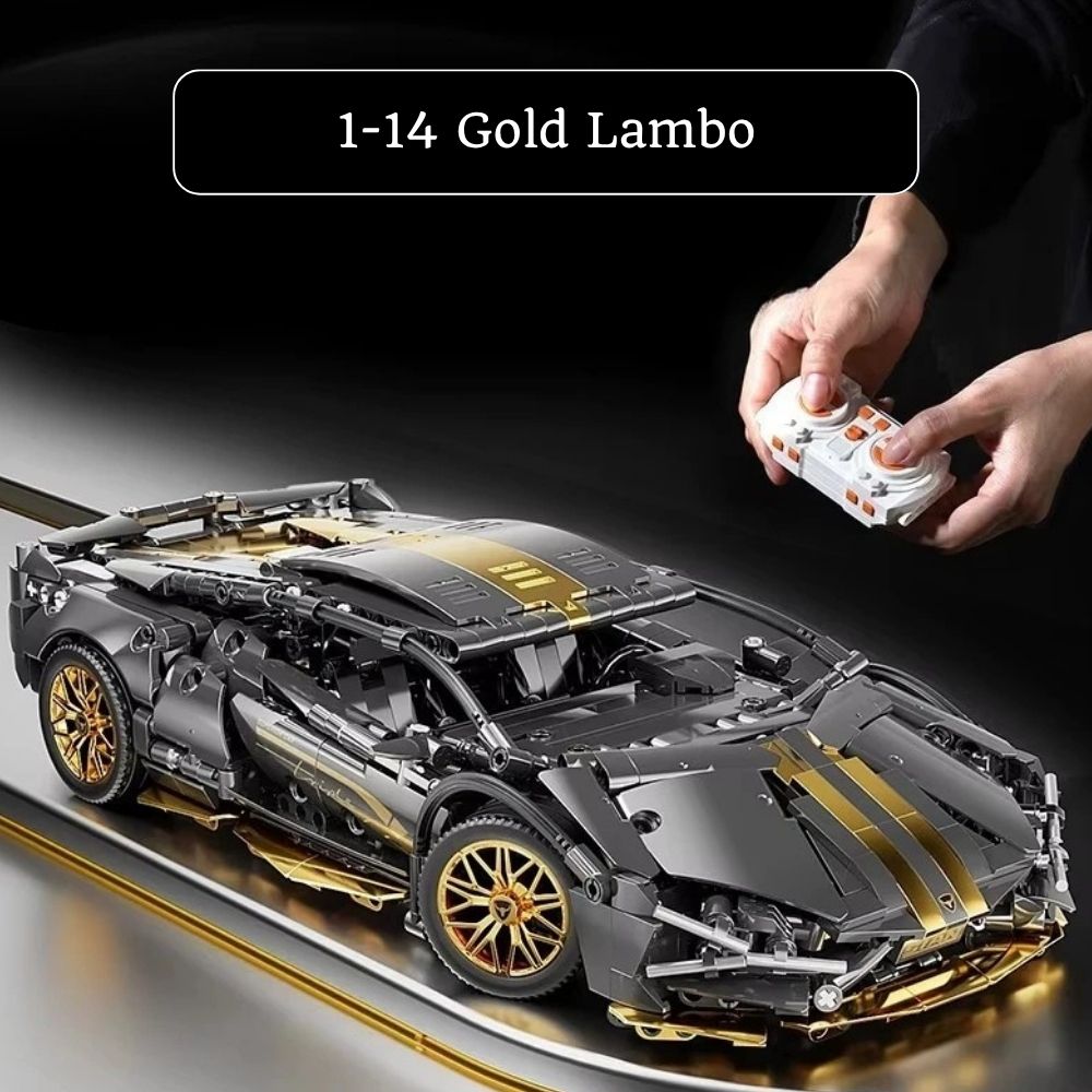 Gold Lambo Süper Car 1/14 - 1280 Parça