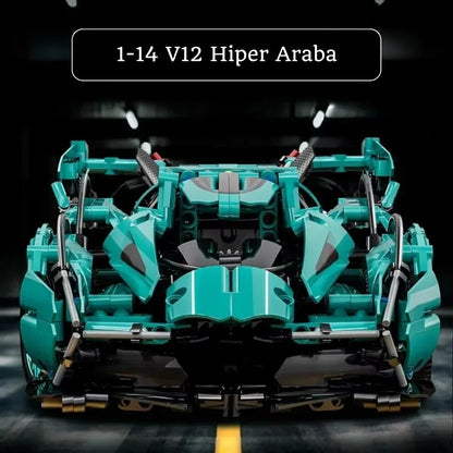 V12 Hiper Car- 1/14 - 1330 Parça