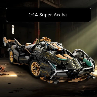 İtalyan Konsept Süper Car 1/14 - 1334 Parça