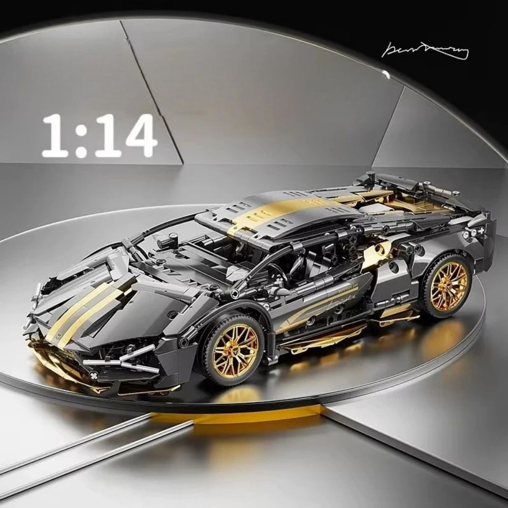 Gold Lambo Süper Car 1/14 - 1280 Parça