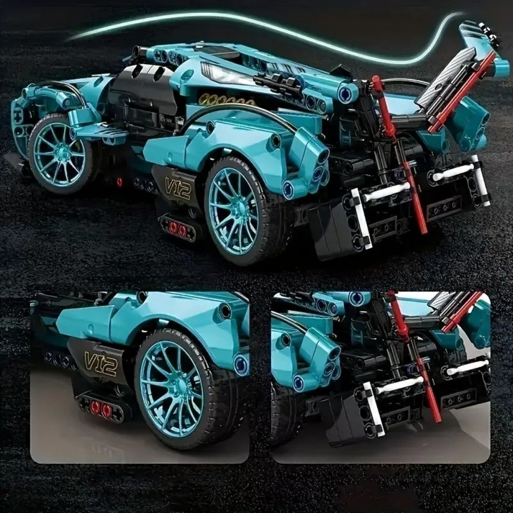 V12 Hiper Car- 1/14 - 1330 Parça